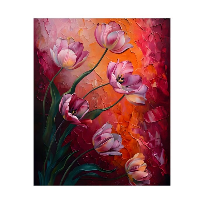 Vibrant Floral Matte Poster - Blooming Tulips Wall Art for Home Decor (Copy)