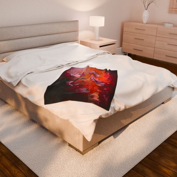 Artistic Floral Velveteen Plush Blanket - Cozy Home Decor Gift - Image 4